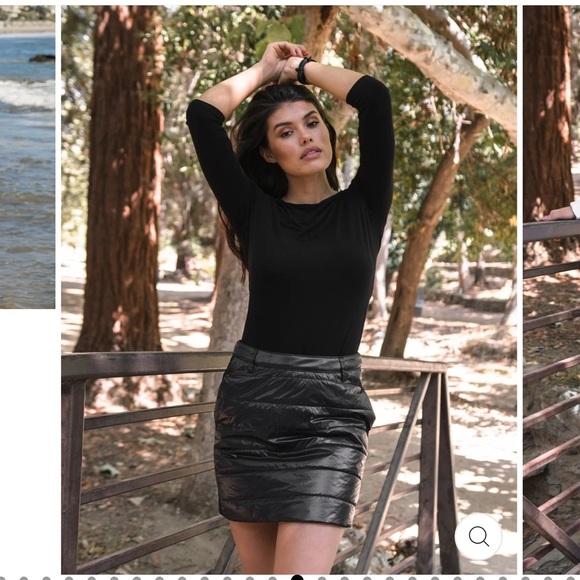 NWT ANORAK BLACK QUILTED NYLON PUFFY SKIRT - Size Small SKU:21 - Picture 2 of 4